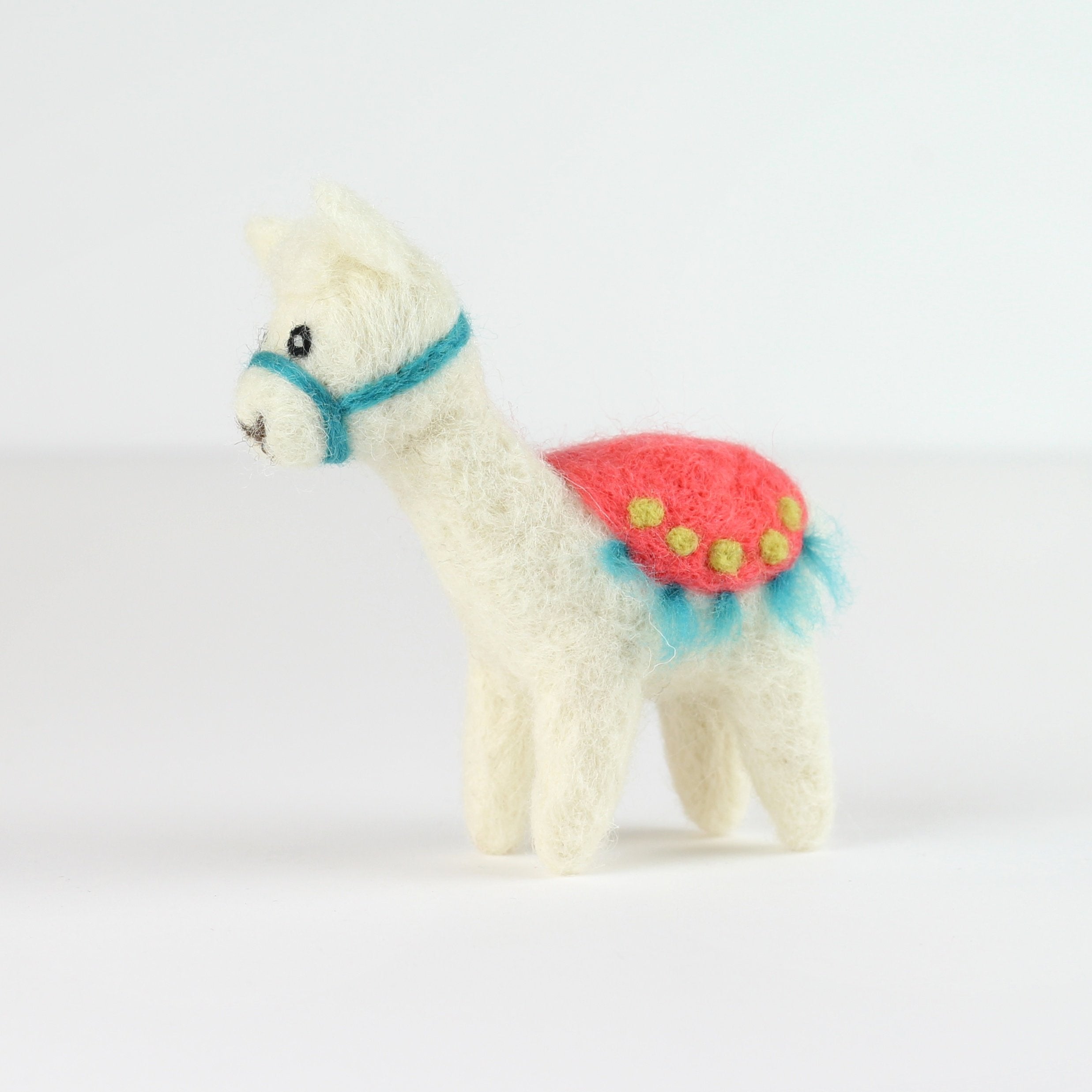 Side View of Completed Alpaca Mini Needle Felting Kit