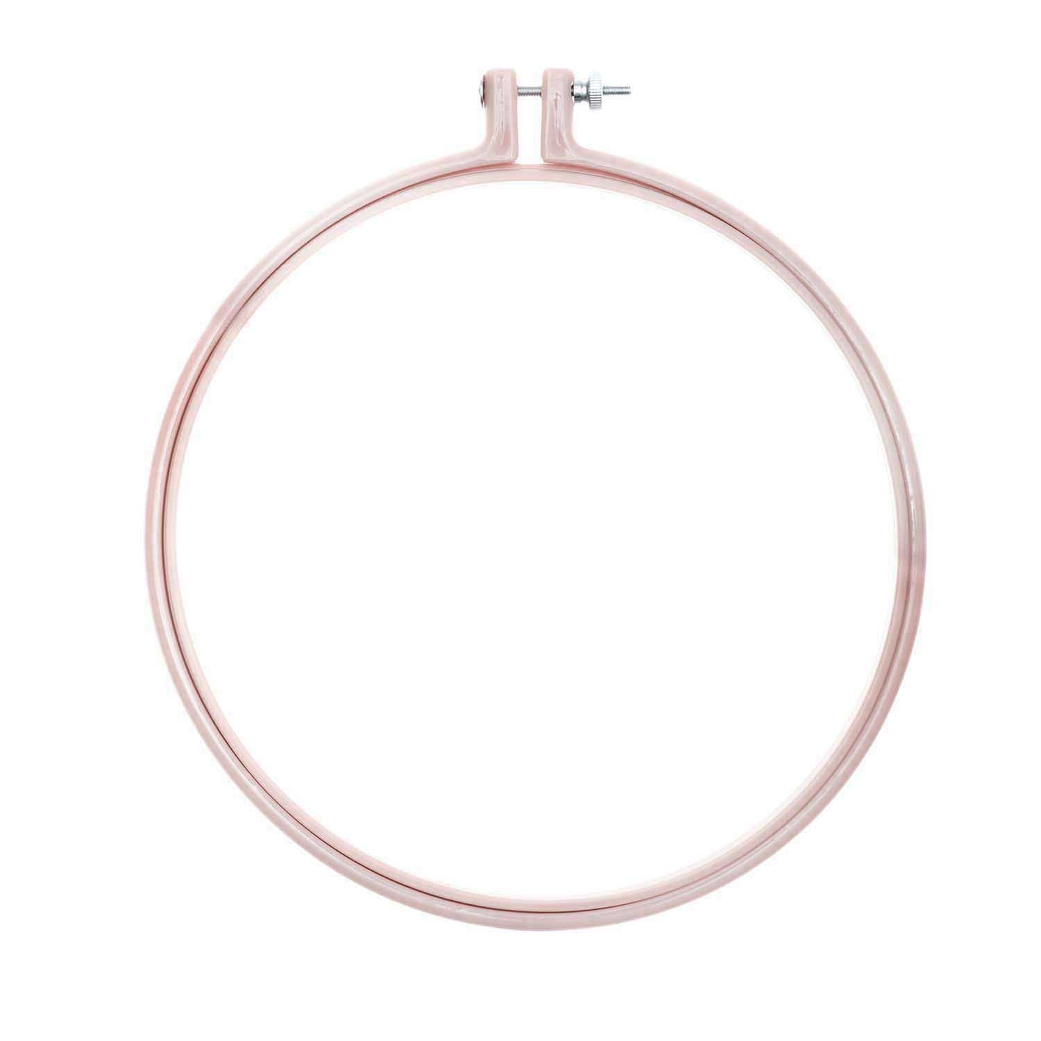 Coloured Plastic Embroidery Hoop 8" - Mauve