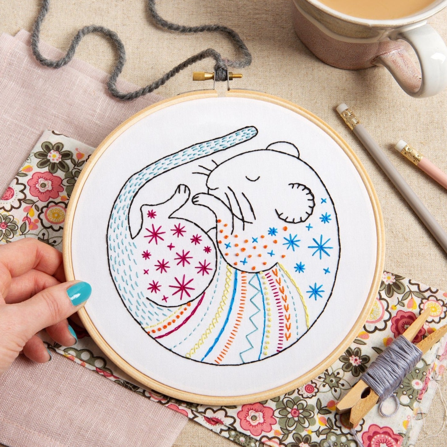 Dormouse Embroidery Kit