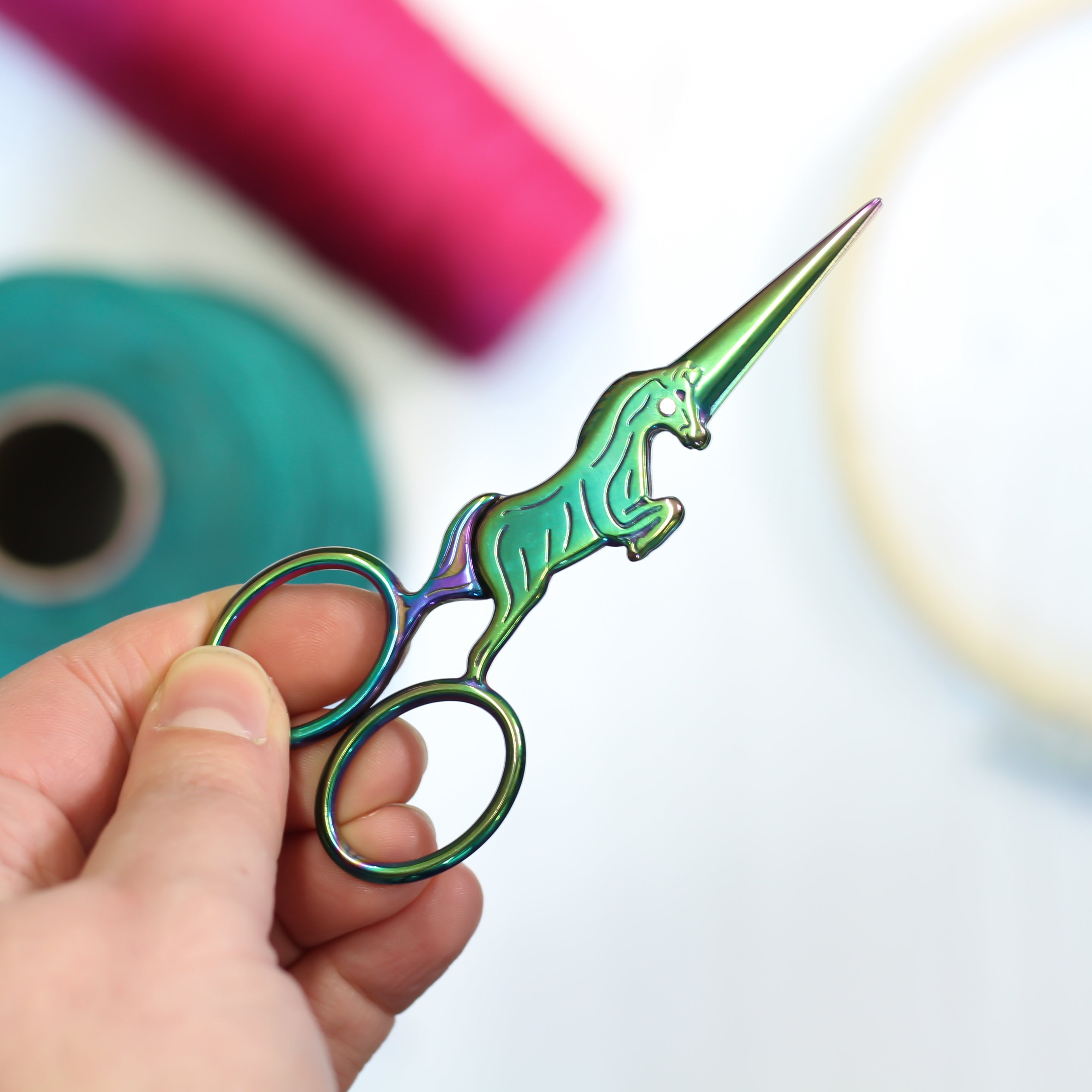 Rainbow Unicorn Embroidery Scissors