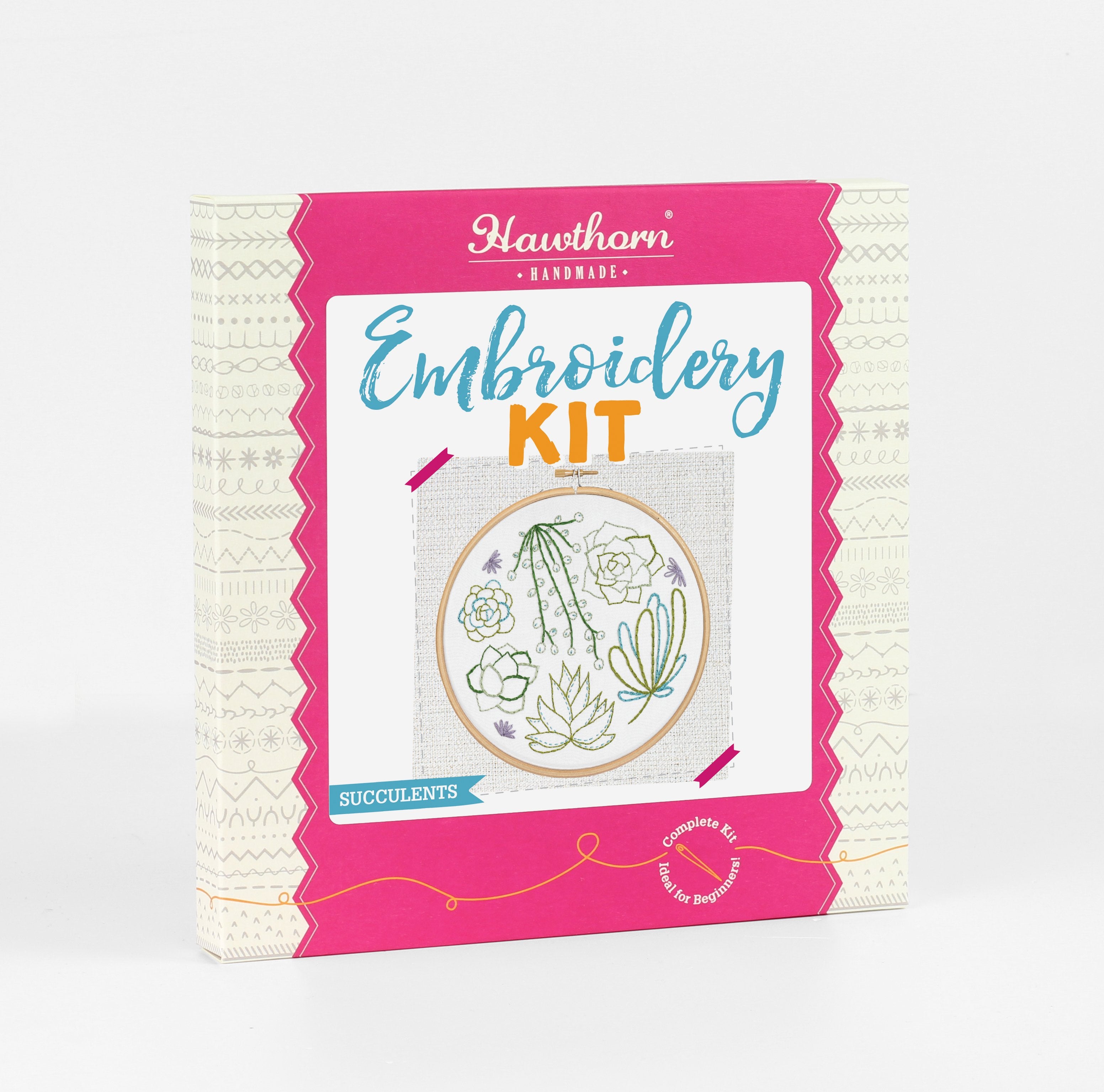 Succulents Embroidery Kit