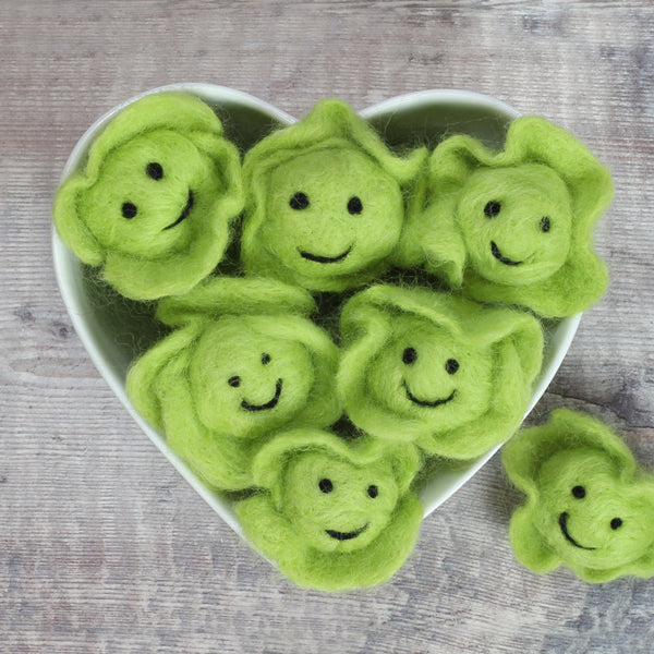 Needle Felted Brussel Sprout Tutorial