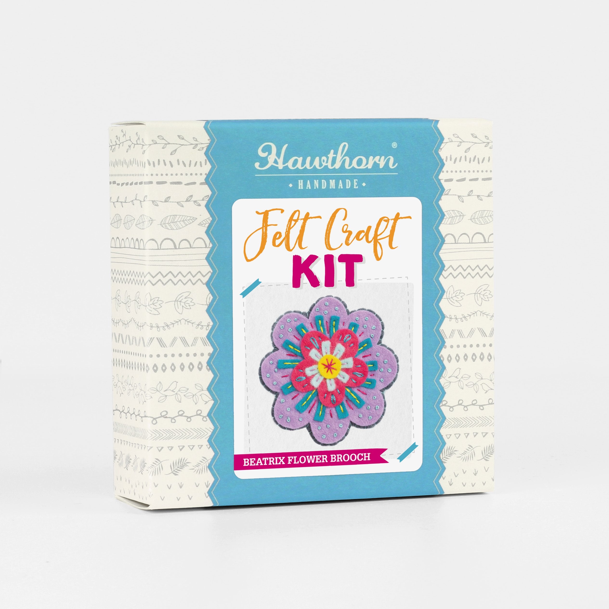 Beatrix Flower Felt Brooch Kit Box