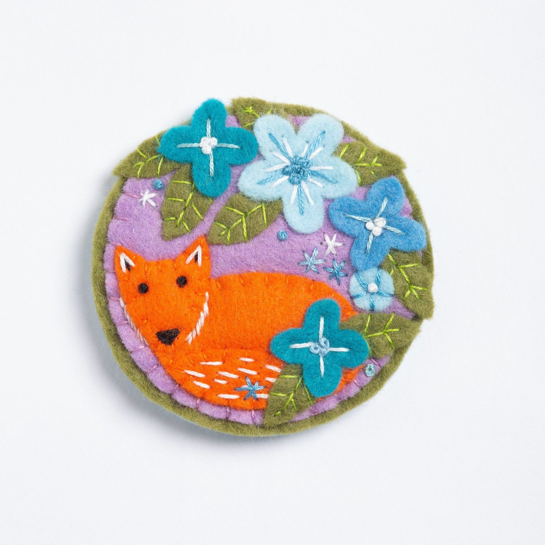 Clipped image of Fox Brooch Felt Craft Kit.