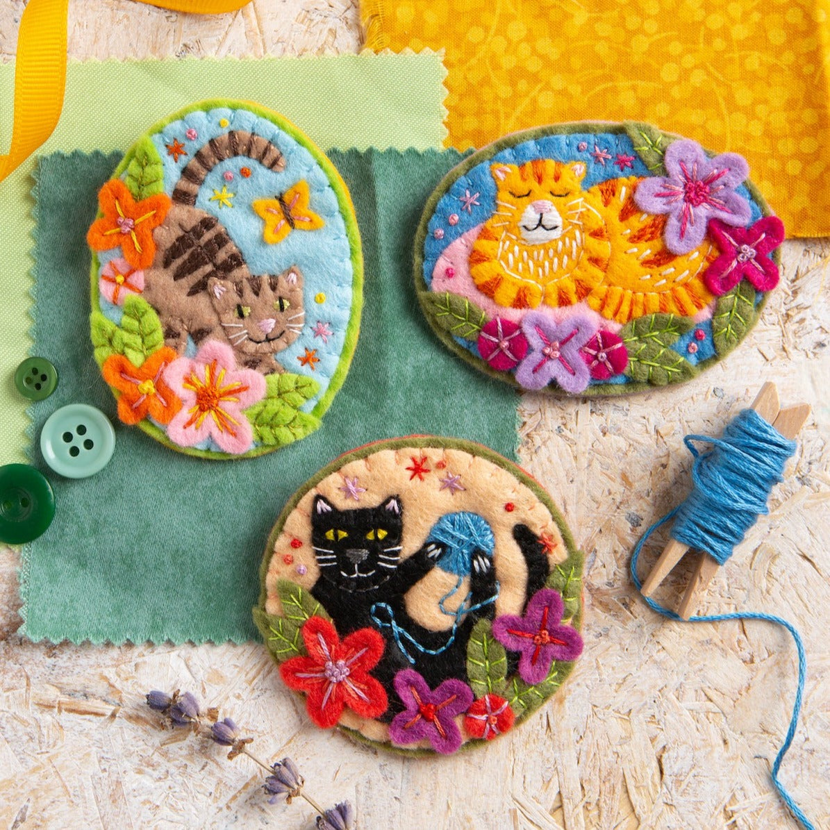 Felt brooches on sale
