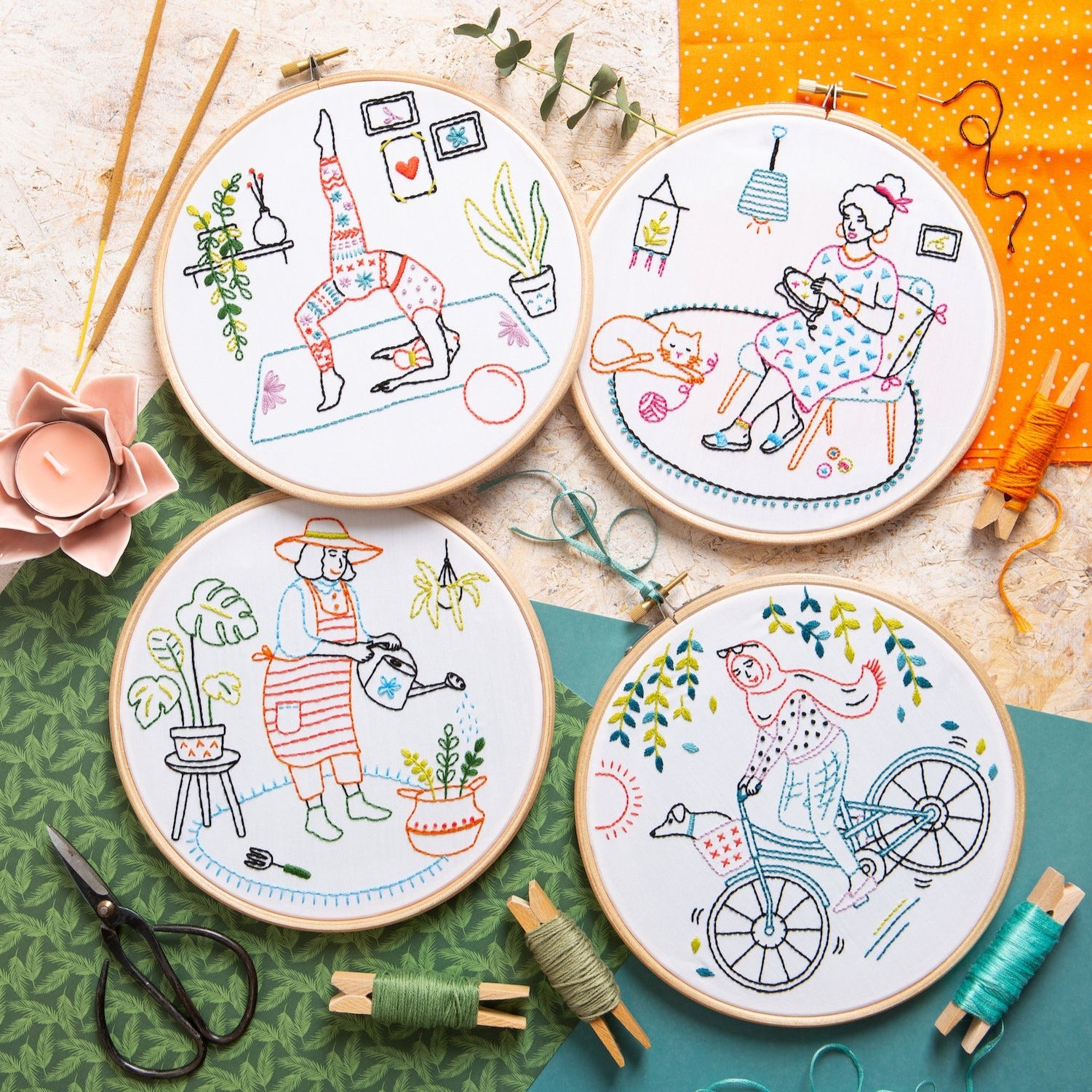 Town Houses Mini Embroidery Kit - Hawthorn Handmade - Embroidery Kit