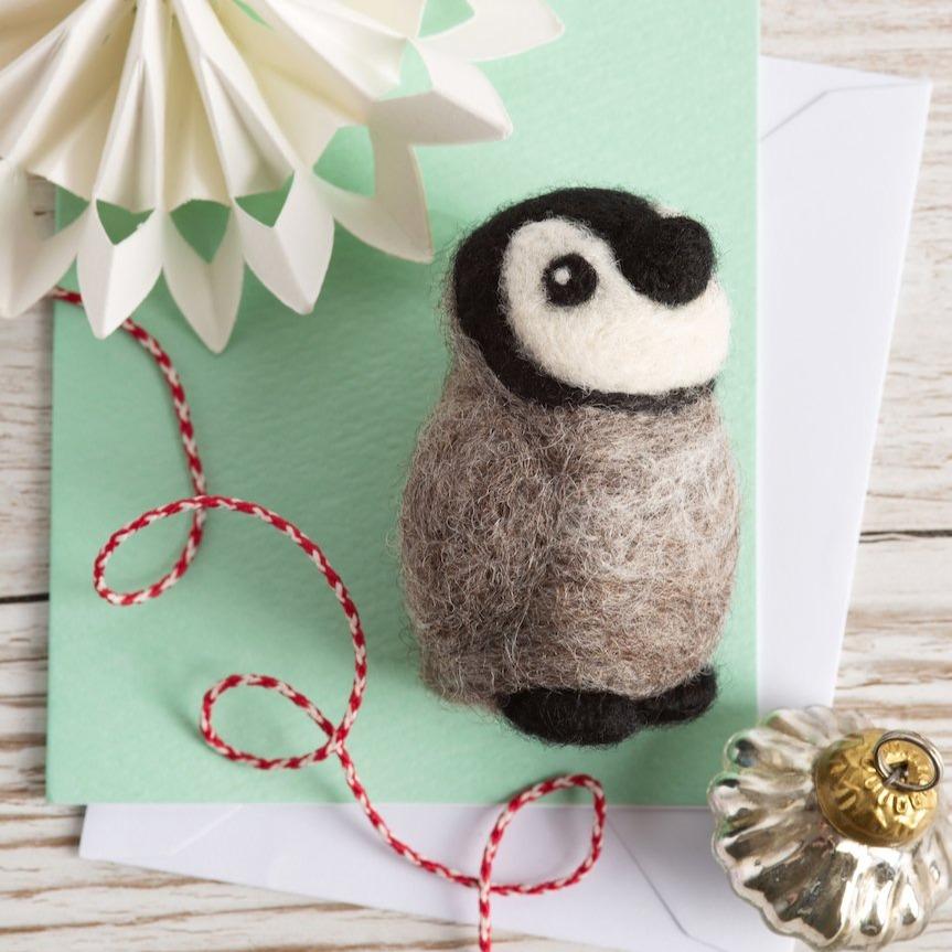 Baby Penguin Mini Needle Felting Kit