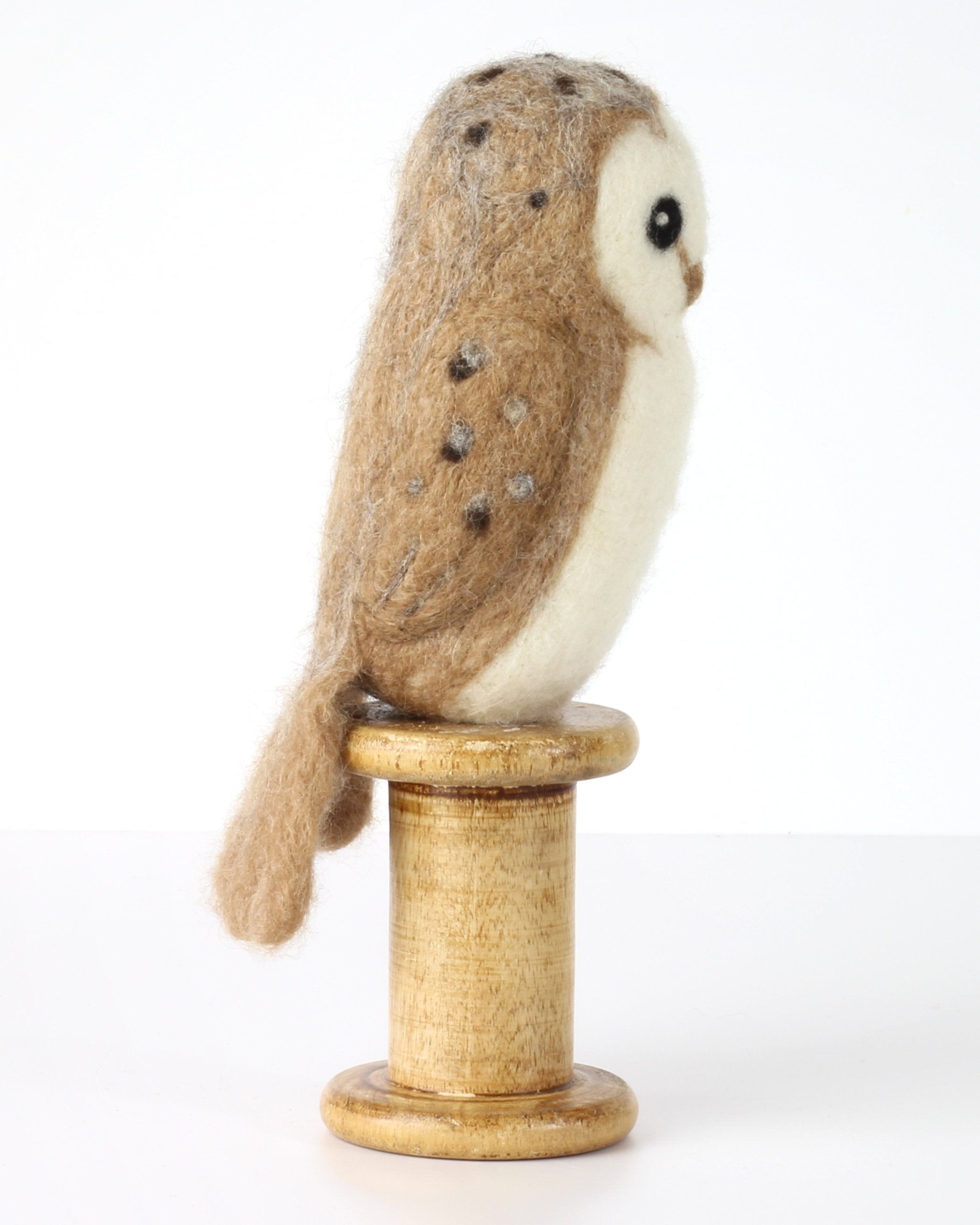 Barn Owl Needle Felting Kit Beginner Needle Felting Kit Easy Felting Kit  Needle Felted Owl Kit Felted Barn Owl Simple Craft Kit 