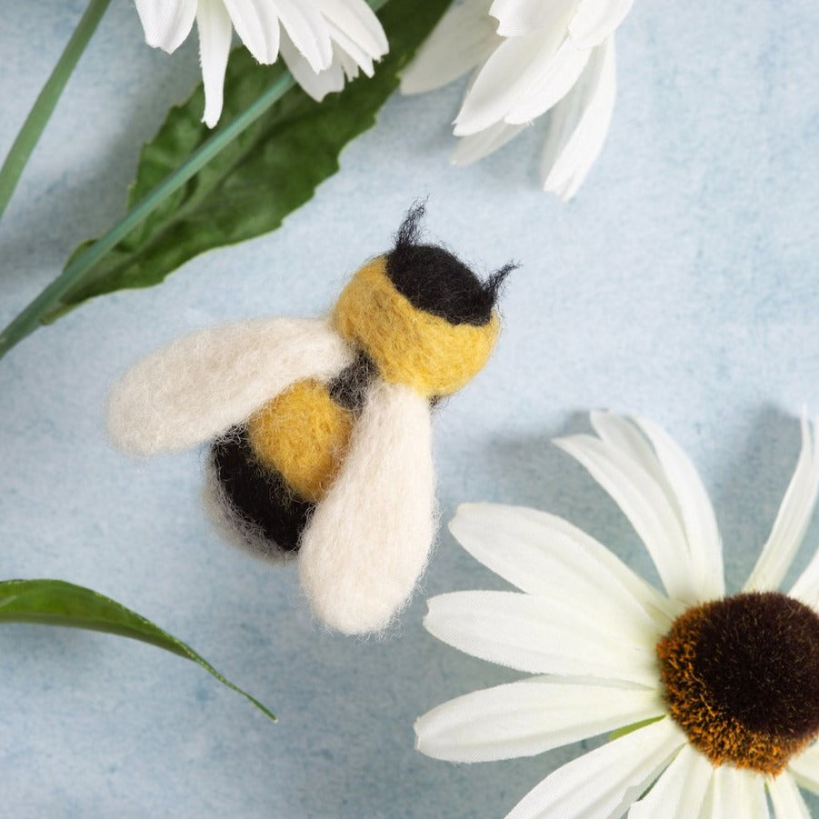 Bee Brooch Needle Felting Kit