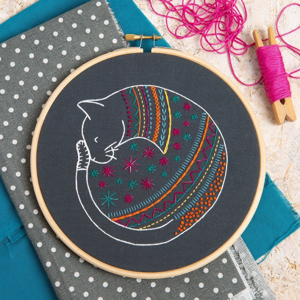 Black Cat Embroidery Kit