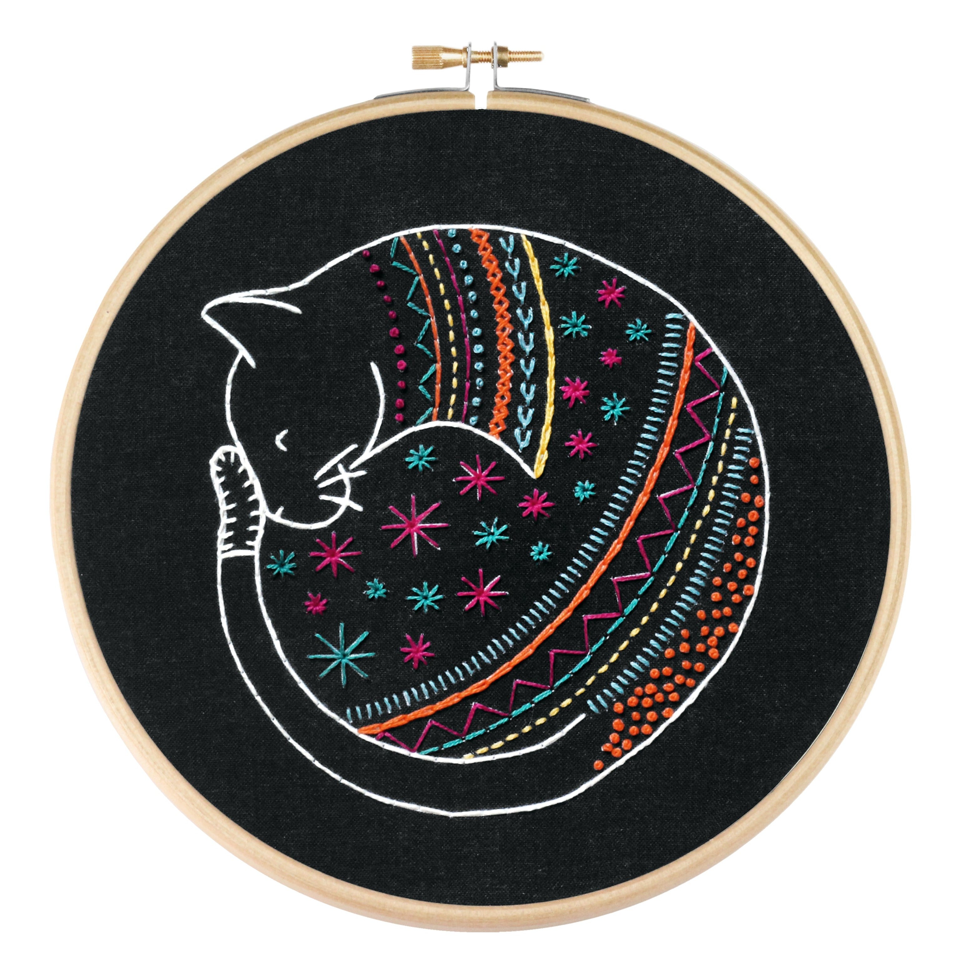 Cat Hand Embroidery Kit