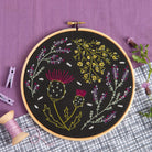 Black Highland Heathers Embroidery Kit