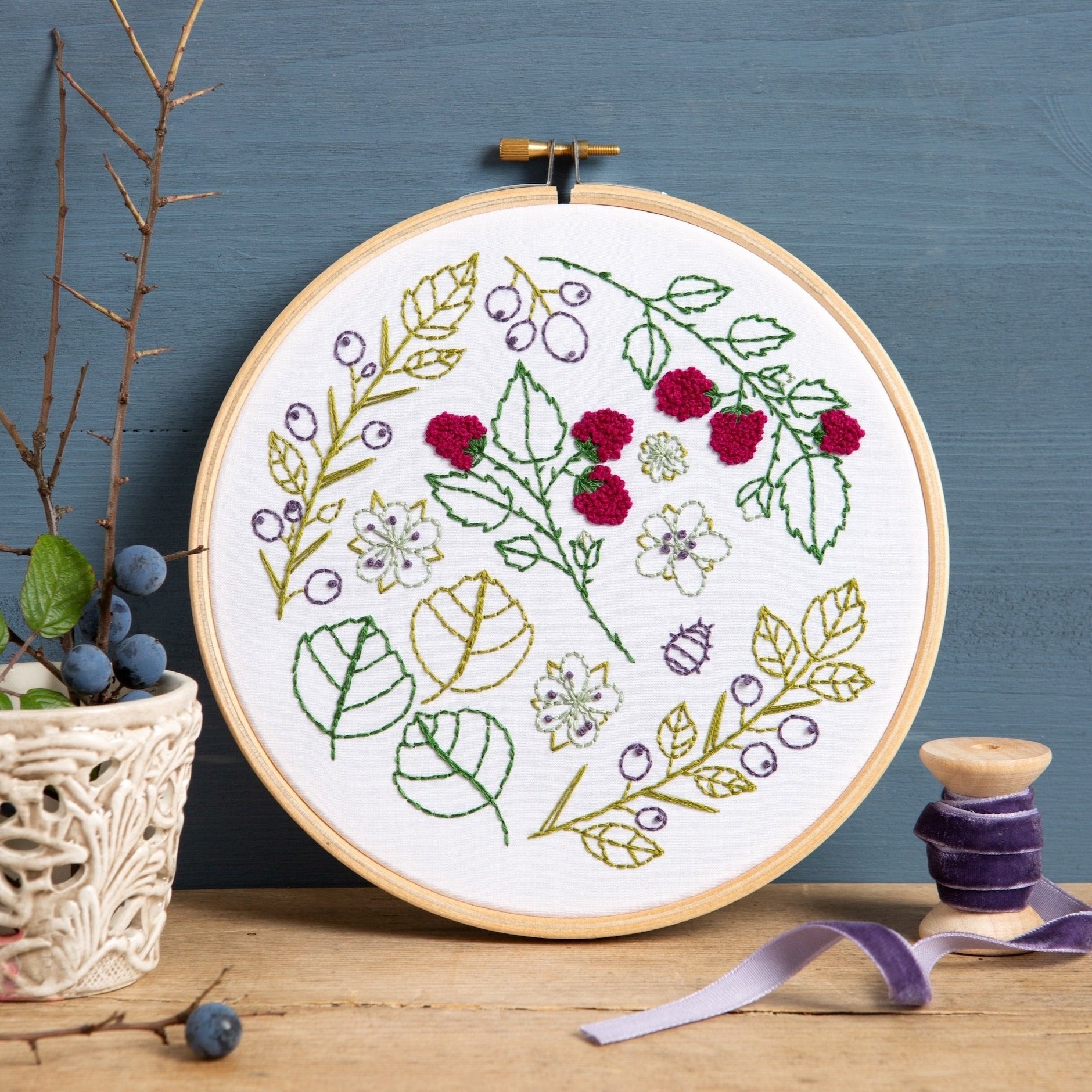 Blackthorn Bramble Embroidery Kit