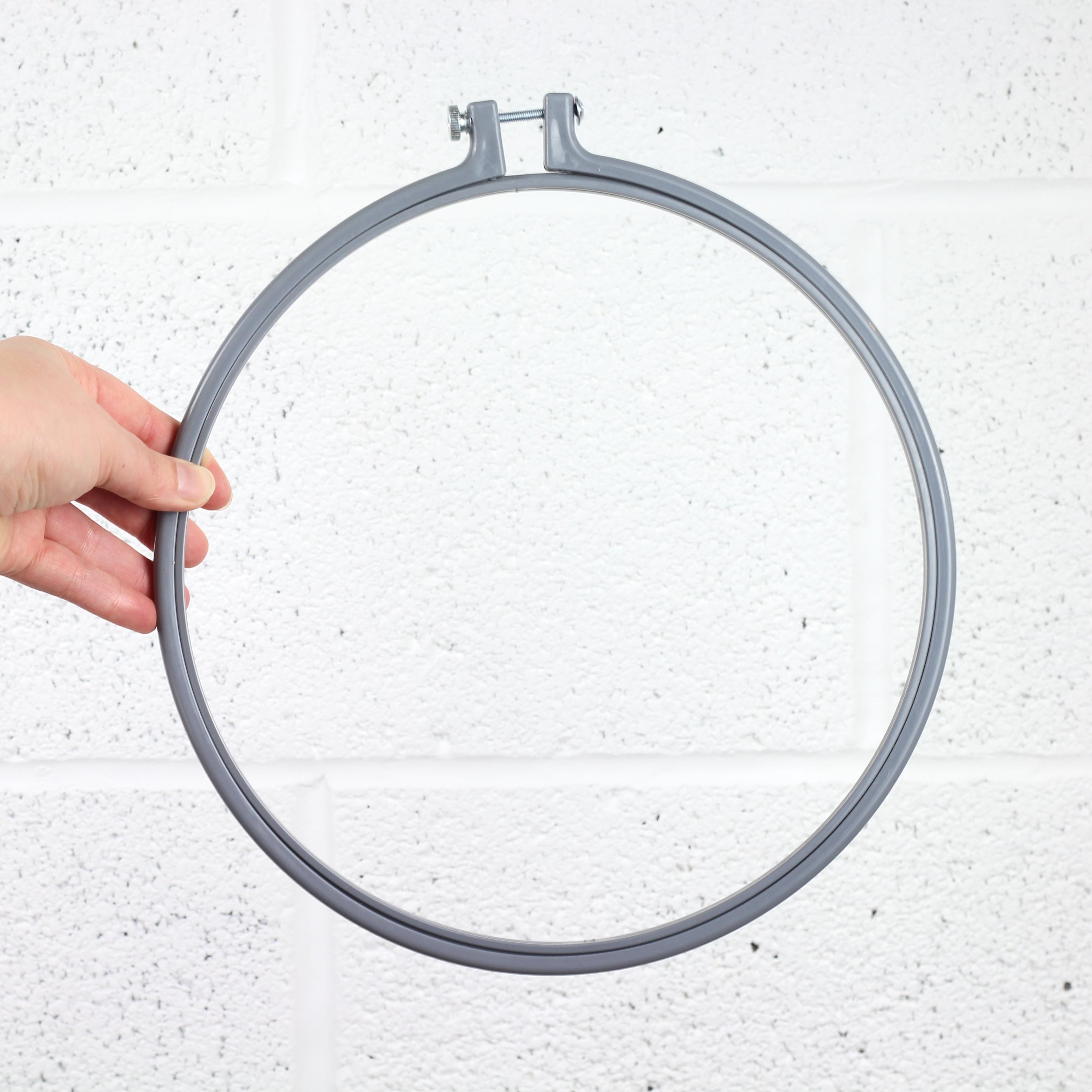 Coloured - Plastic Embroidery Hoop 10" - Grey