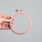 Coloured Plastic Embroidery Hoop 4" - Pink