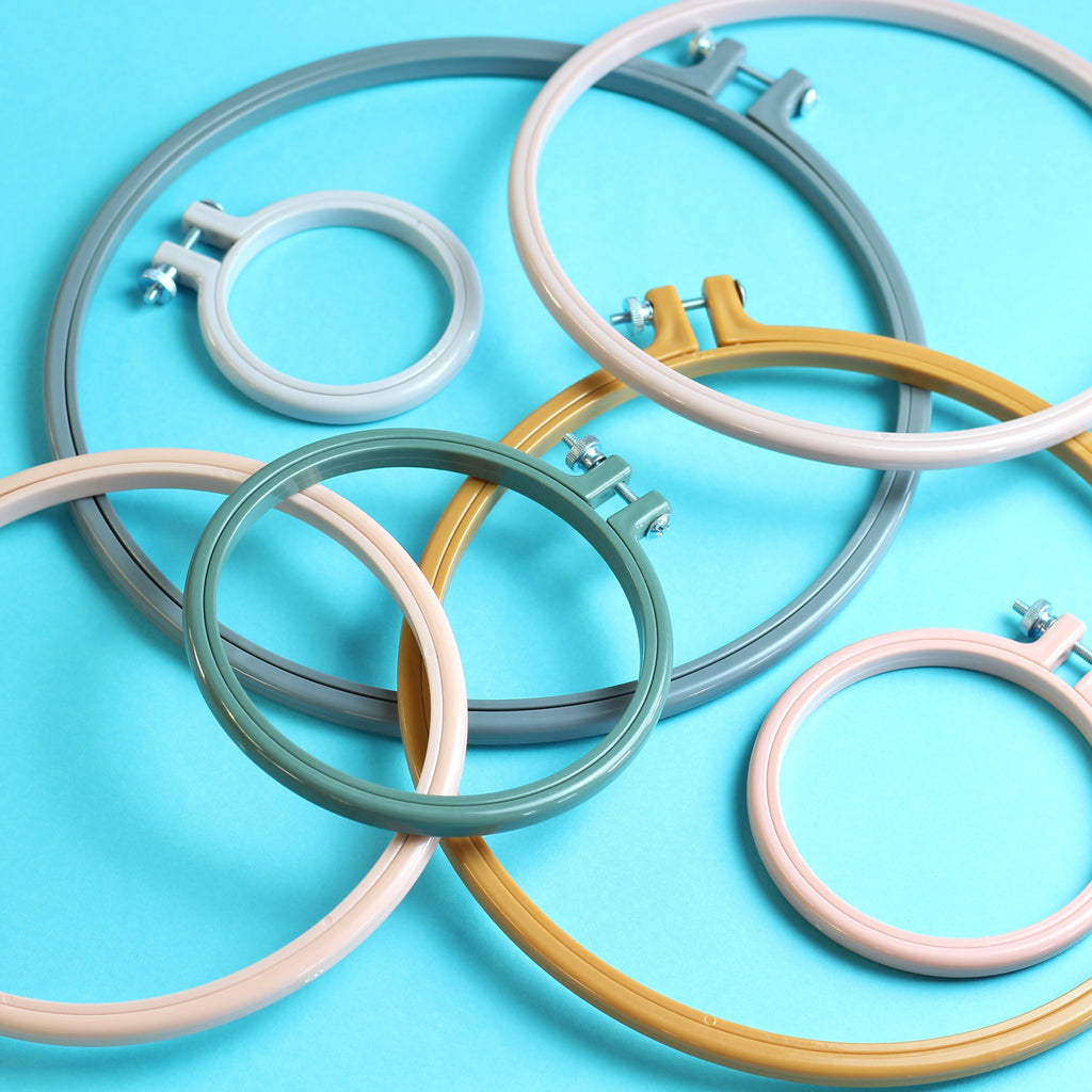 Coloured Plastic Embroidery Hoop 5" - Petrol Blue