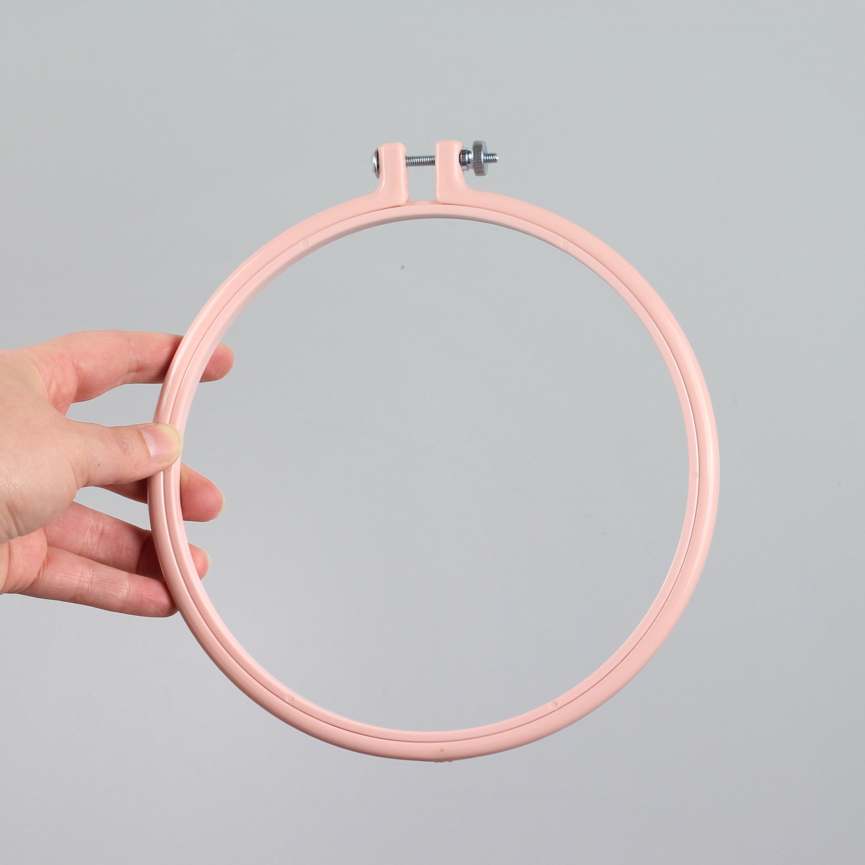 Coloured Plastic Embroidery Hoop 7" - Powder