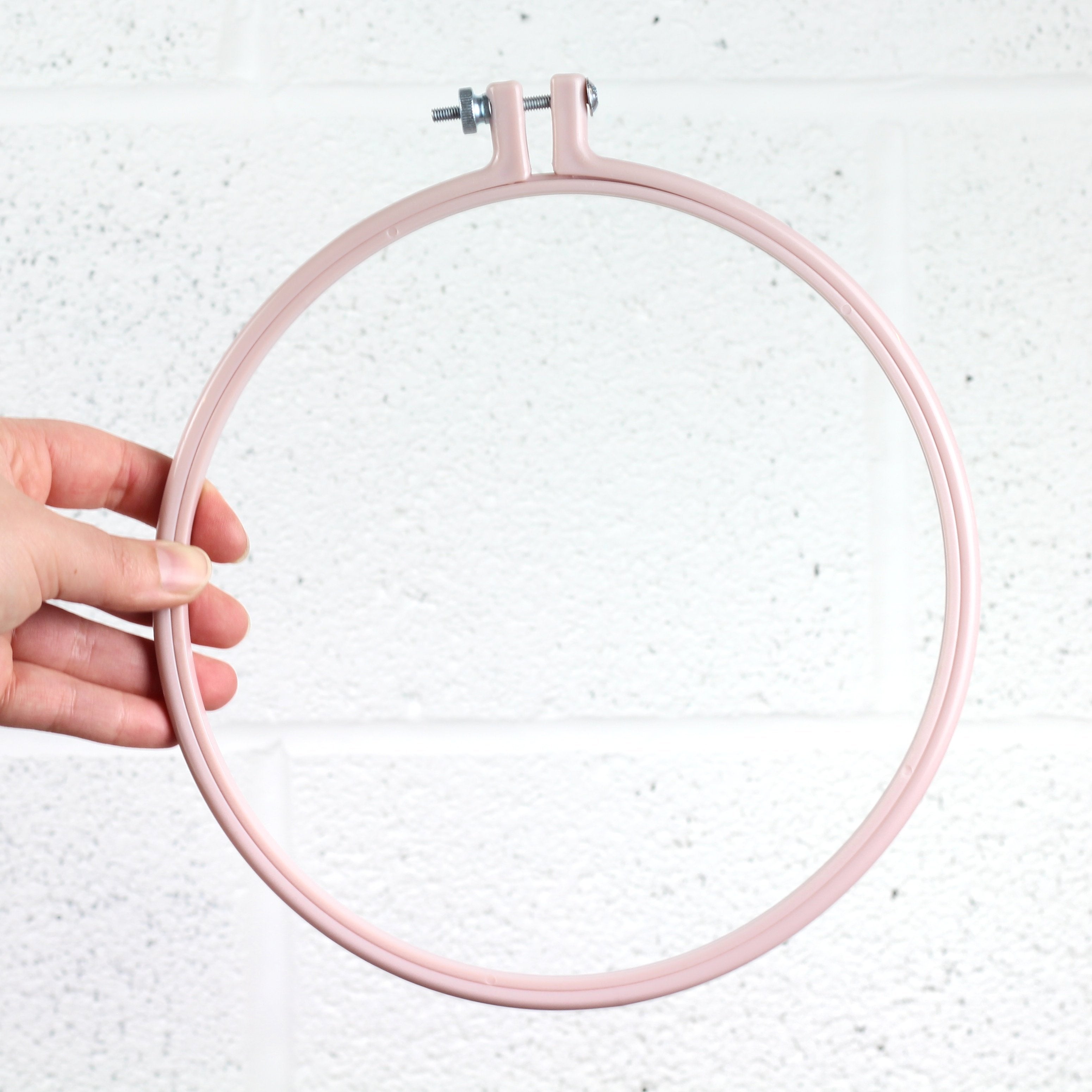 Coloured Plastic Embroidery Hoop 8" - Mauve