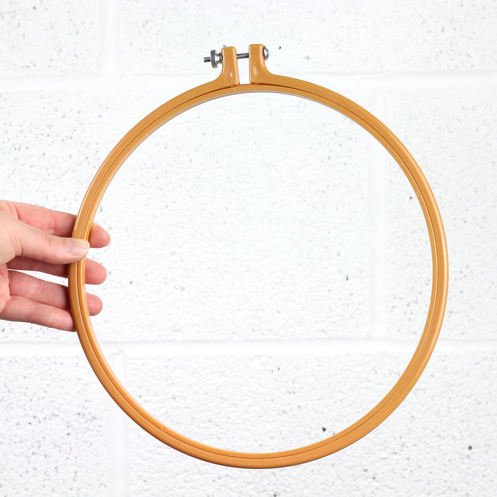 Coloured Plastic Embroidery Hoop 9" - Mustard