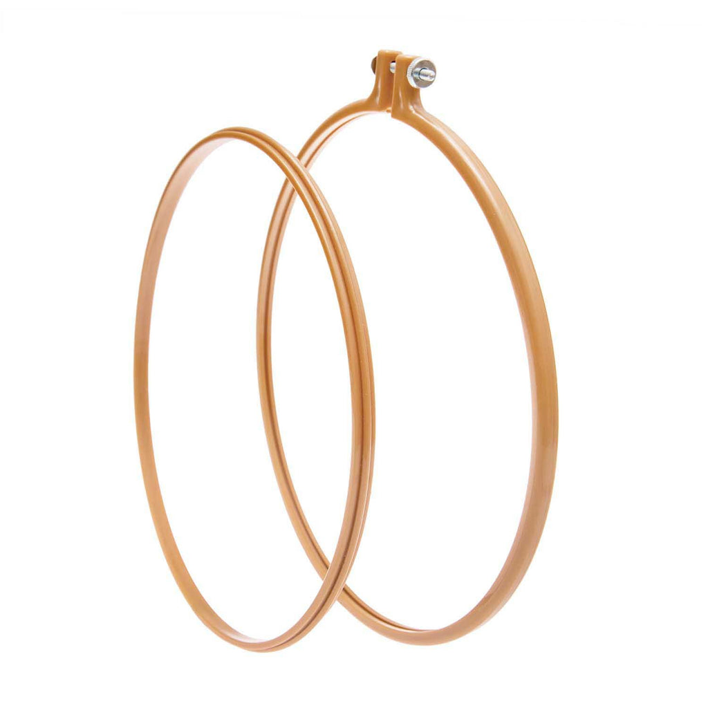 Coloured Plastic Embroidery Hoop 9" - Mustard