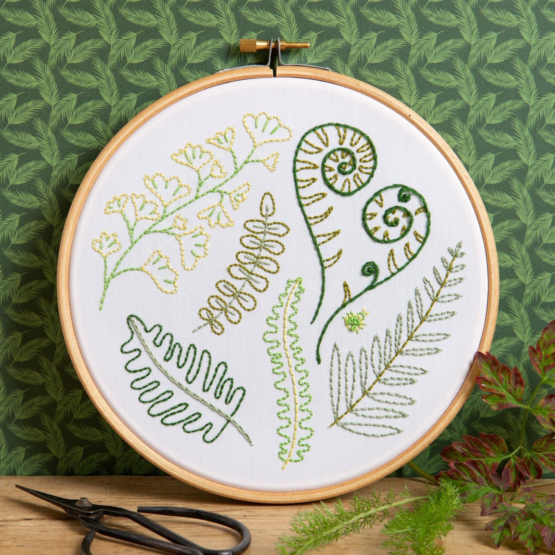 Forest Ferns Embroidery Kit