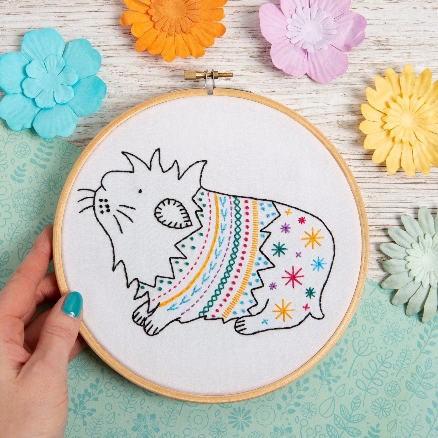 Guinea Pig Embroidery Kit