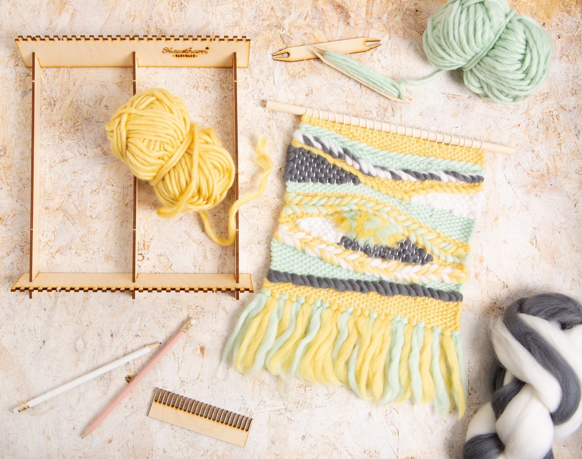 handmade craft weaving kit crochet knitting
