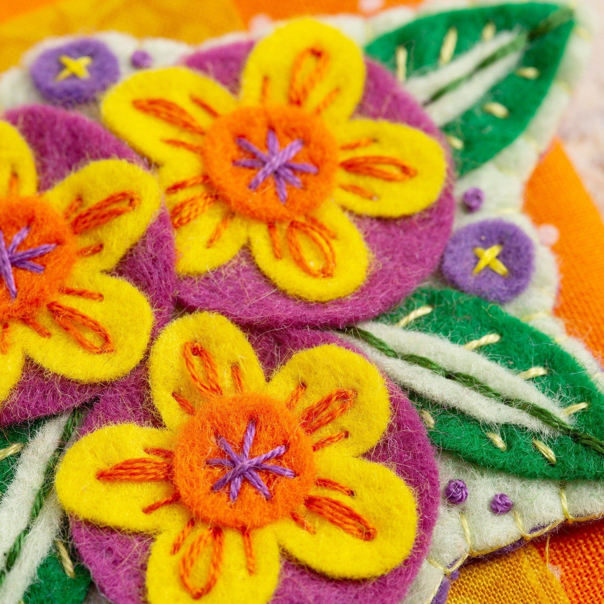 Close up image of penelope flower brooch