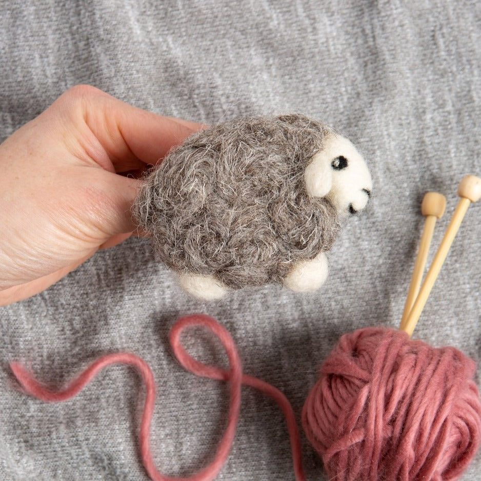 Herdwick Sheep Brooch Needle Felting Kit