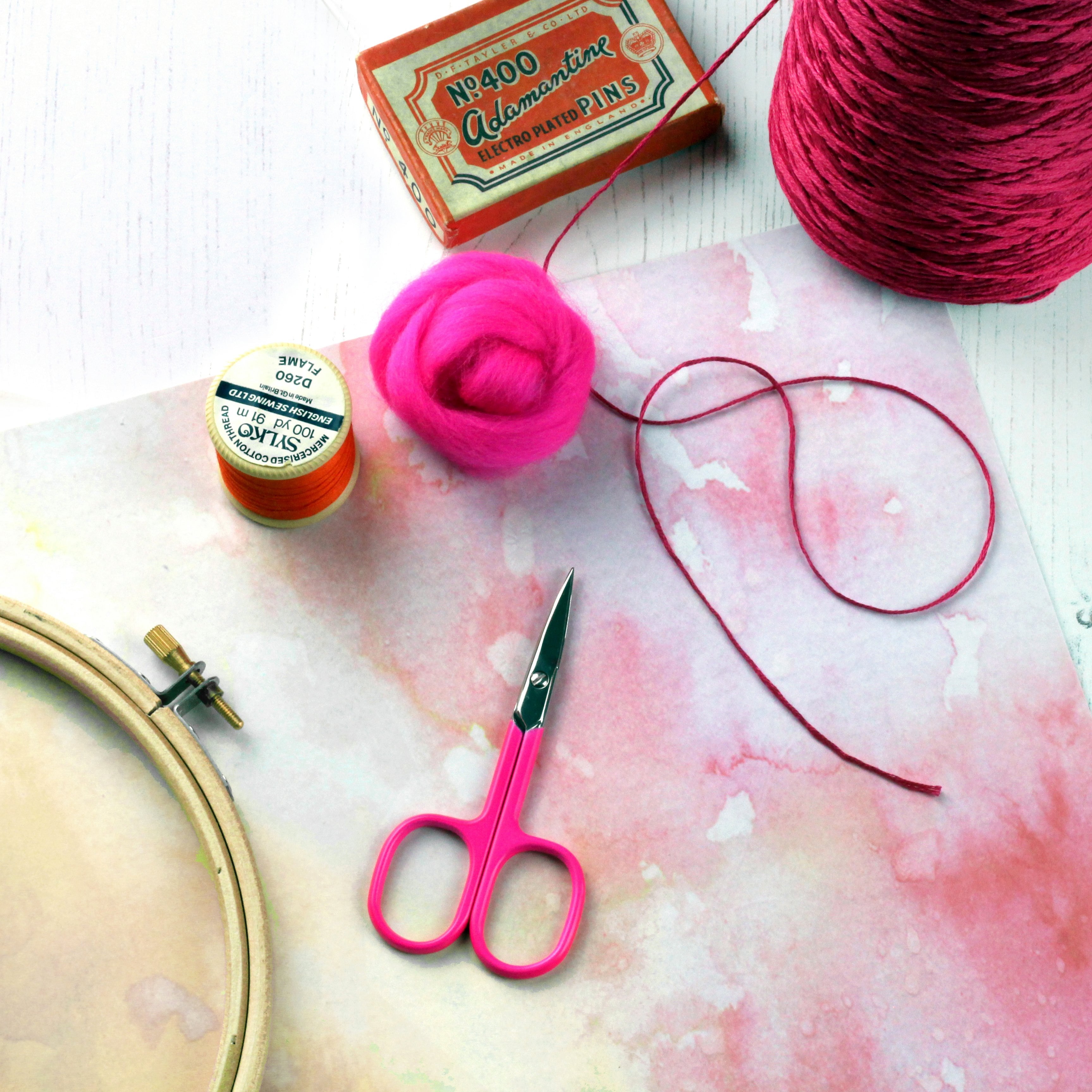 Neon Pink Embroidery Scissors