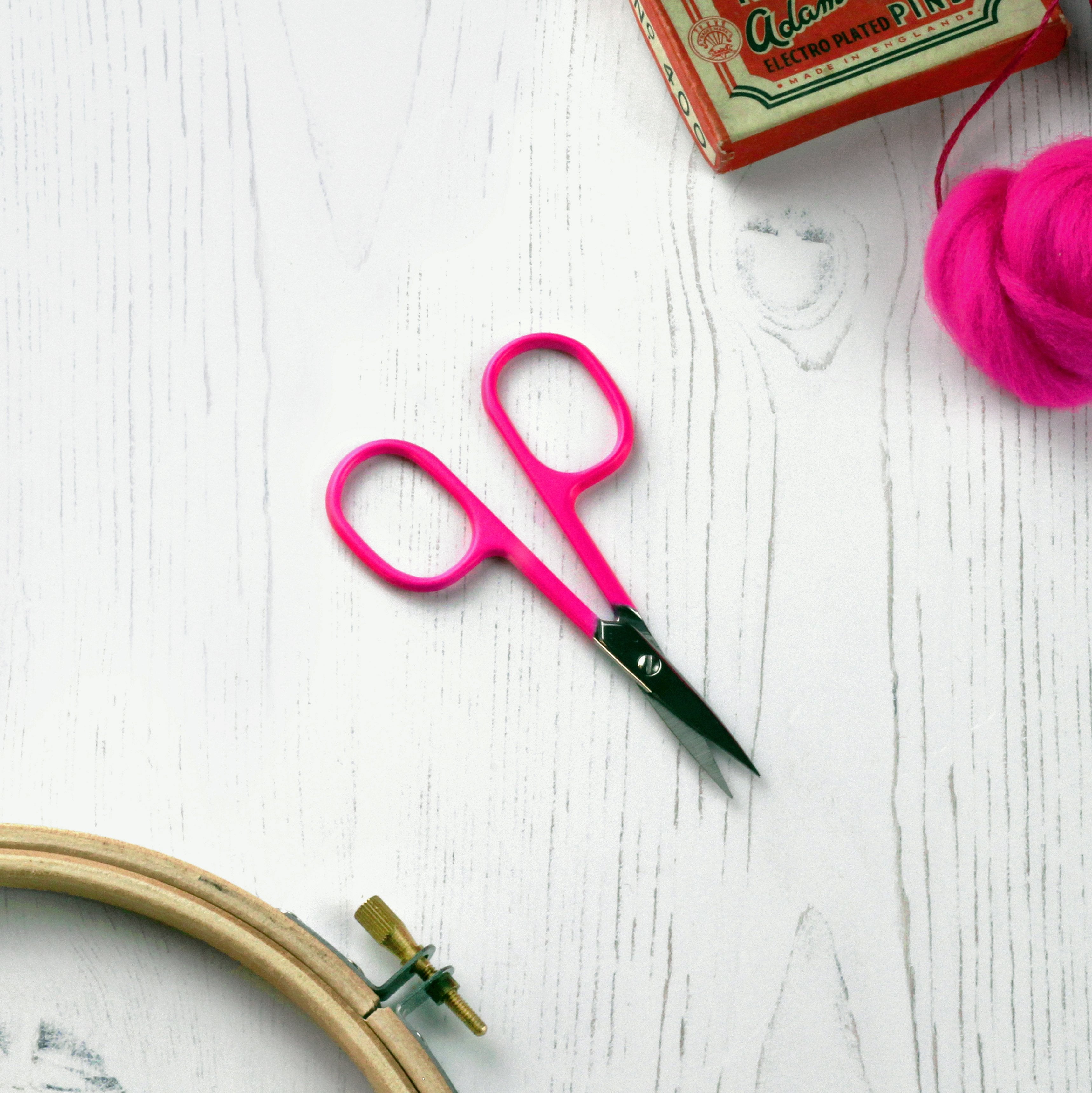 Neon Pink Embroidery Scissors