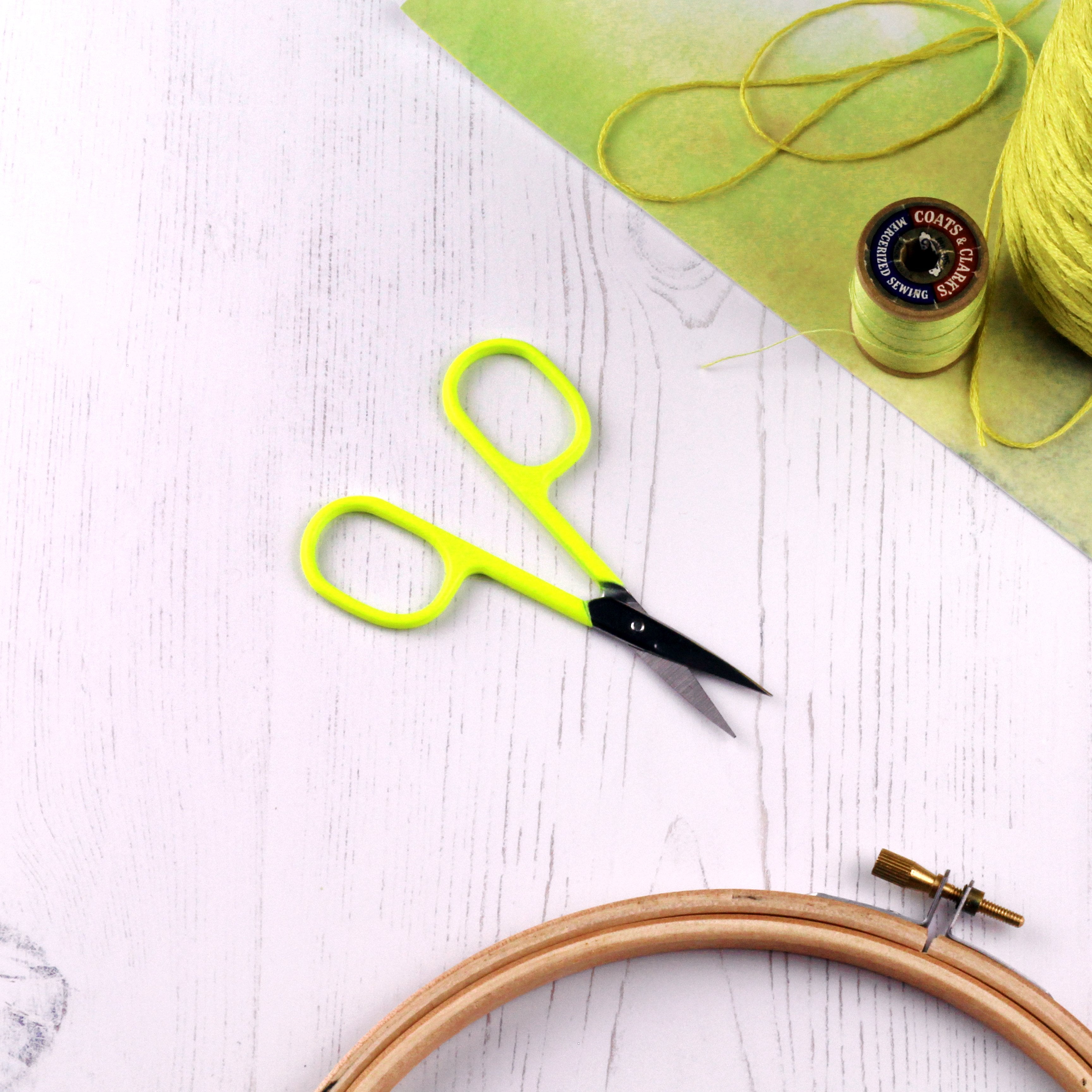 Neon Yellow Embroidery Scissors