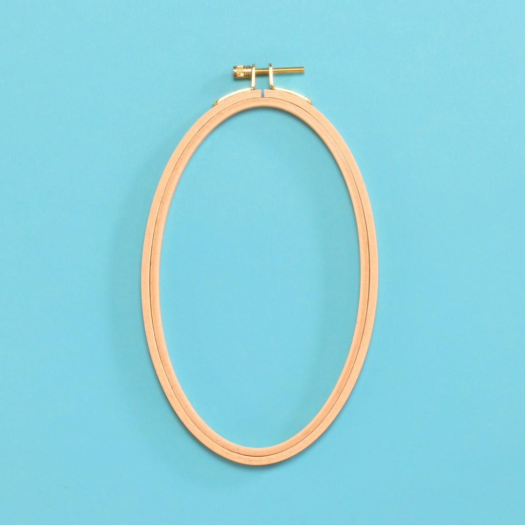 Oval Wooden Embroidery Hoop 4"x 6" Portrait