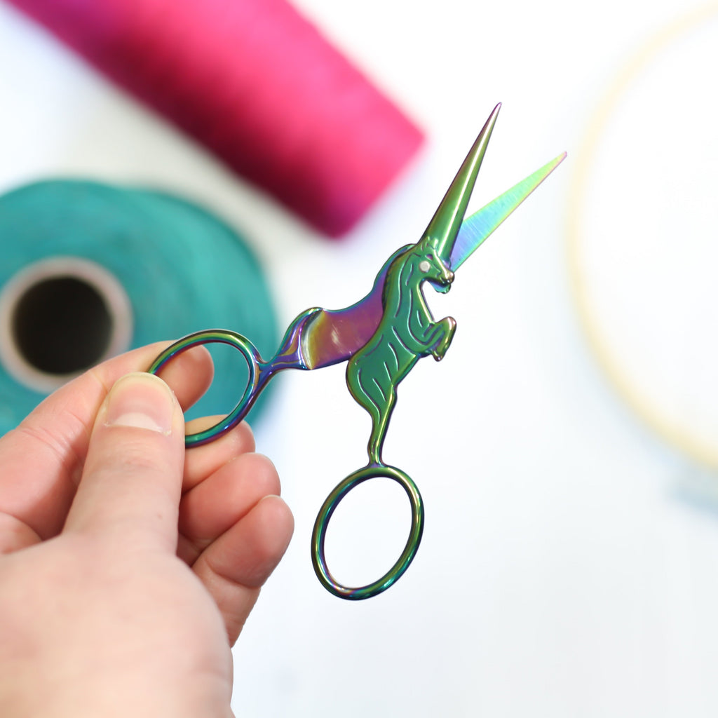 Rainbow Unicorn Embroidery Scissors