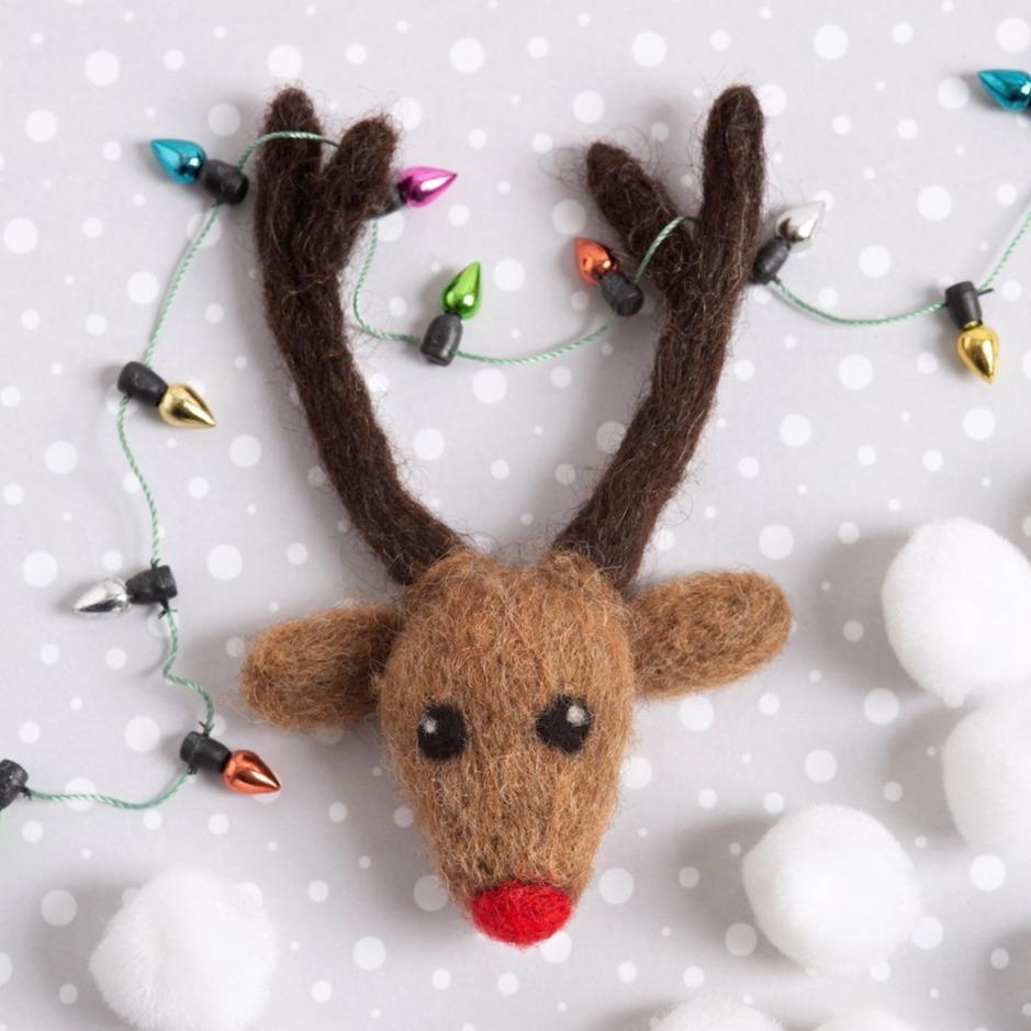 Rudolph Brooch Needle Felting Kit – Hawthorn Handmade