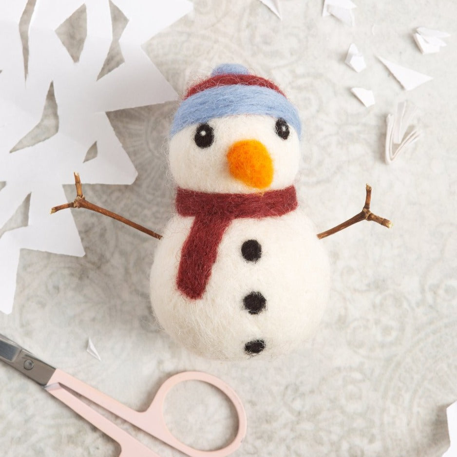 Snowman Mini Needle Felting Kit