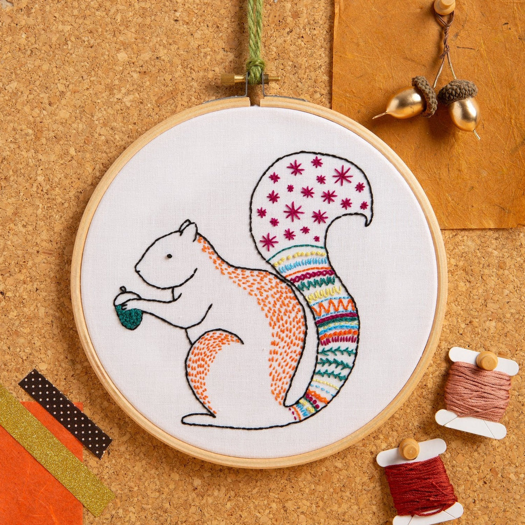 Squirrel Embroidery Kit – Hawthorn Handmade