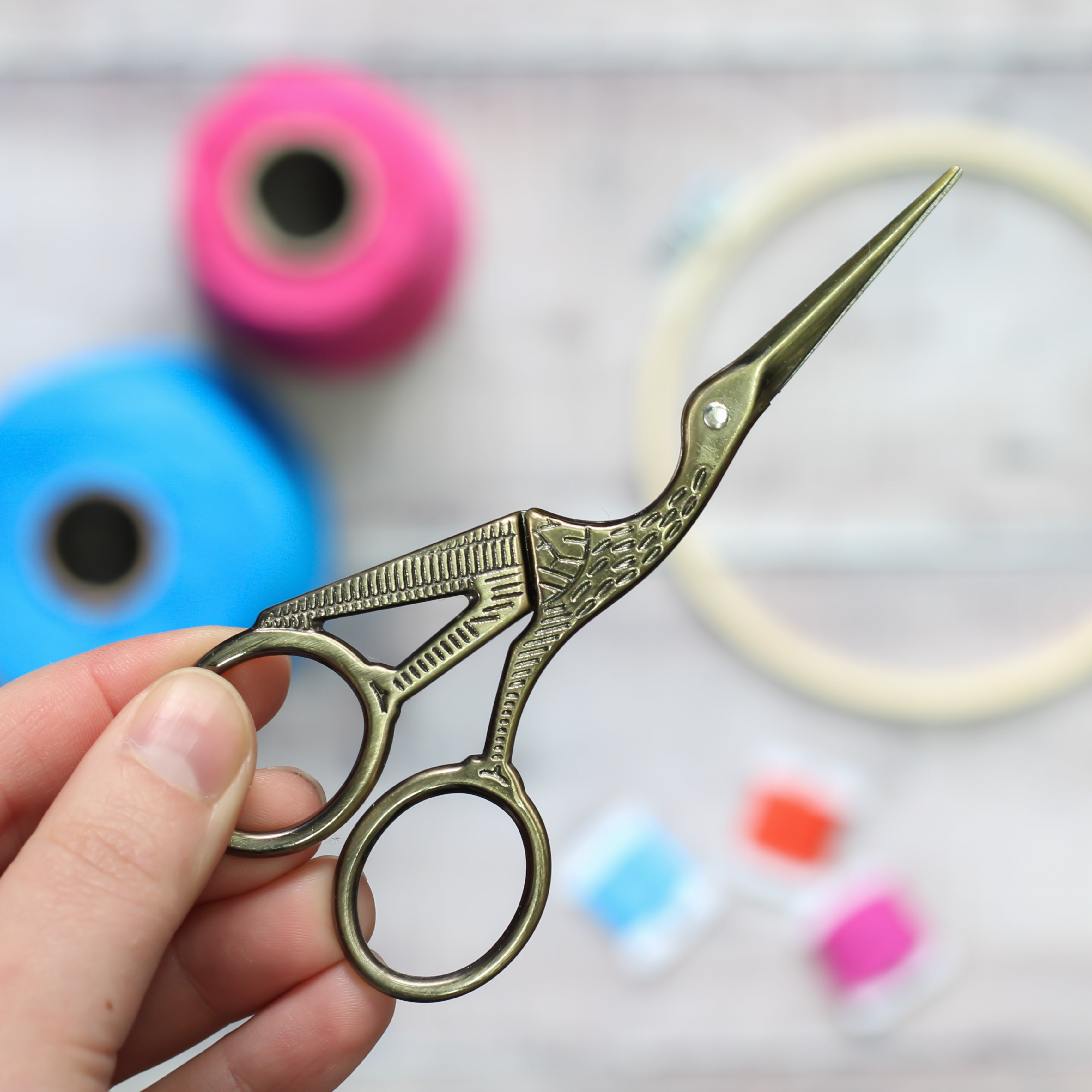 Small Storkette Embroidery Scissors