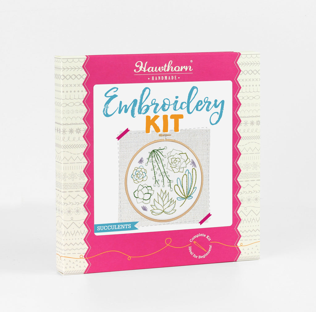 Succulents Embroidery Kit