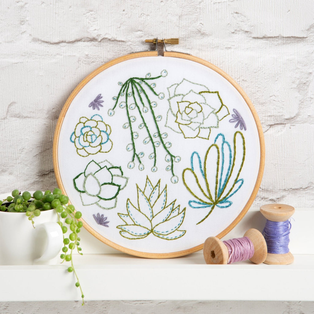 Succulents Embroidery Kit